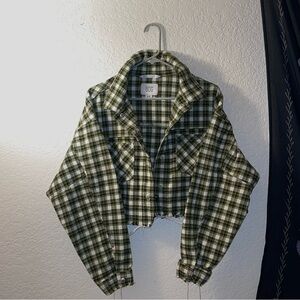 Urban outfitters BDG cropped flannel jacket